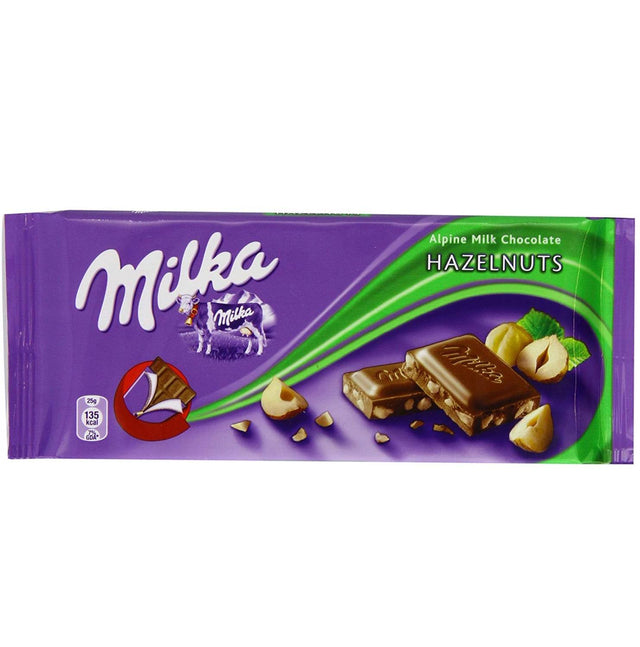 Milka Alpine Milk Chocolate With Hazelnut 100 g