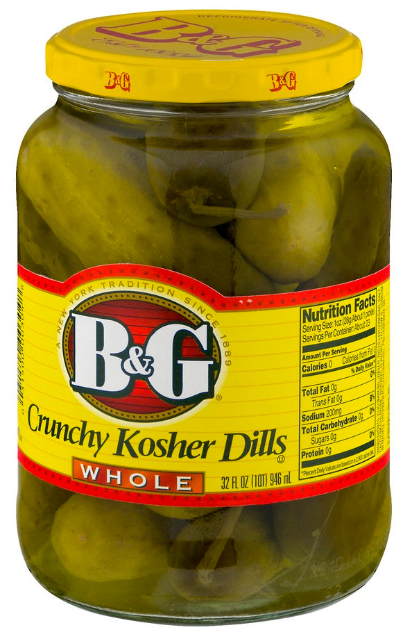 B & G Kosher Dills Crunchy Whole 946 ml