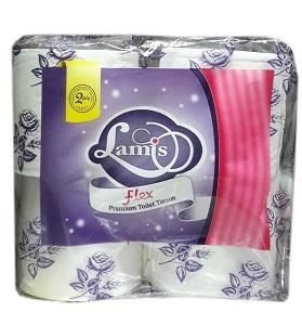 Lamis Toilet Tissue Flex Premium 2 Ply 2 Rolls x12