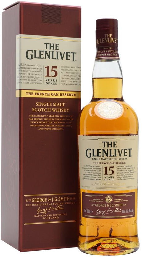 The Glenlivet Single Malt Scotch Whisky Aged 15 Years 70 cl