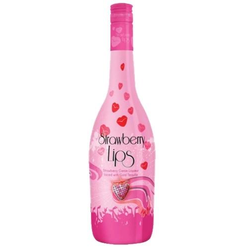 Strawberry Lips Cream Liqueur With Gold Tequila 75 cl