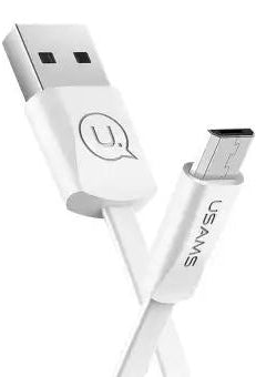 Usams U2 Micro Flat Data Cable White 1.2 m US-SJ201