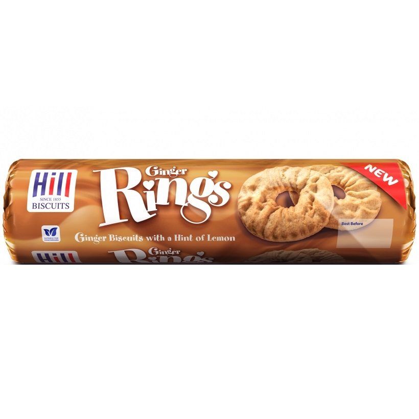 Hill Biscuits Ginger Rings With A Hint Of Lemon 255 g