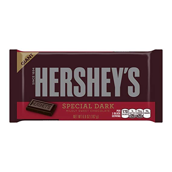 Hershey's Giant Special Dark Mildly Sweet Chocolate 192 g