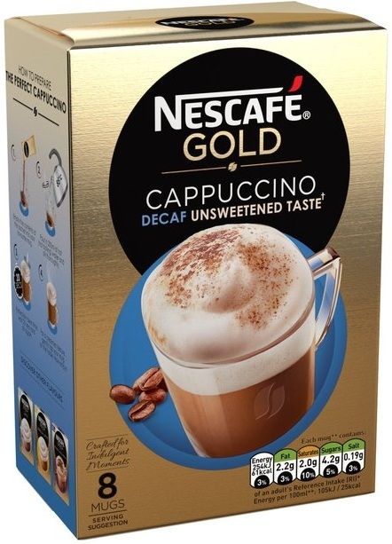 Nescafe Gold Cappuccino Decaf Unsweetened Taste 120 g x8