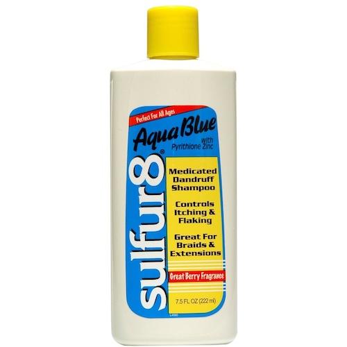 Sulfur8 Aqua Blue Medicated Dandruff Shampoo With Pyrithione Zinc 222 ml
