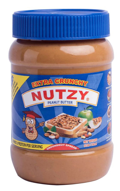 Nutzy Peanut Butter Extra Crunchy 510 g