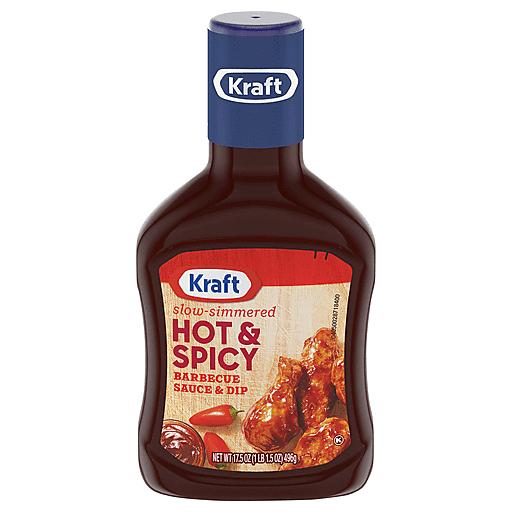 Kraft Slow Simmered Hot & Spicy Barbecue Sauce & Dip 496 g