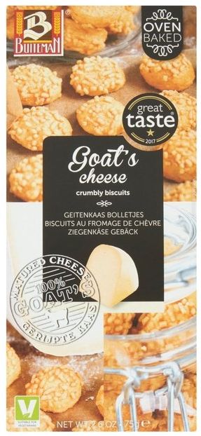 Buiteman Goat's Cheese Crumbles Biscuits 75 g