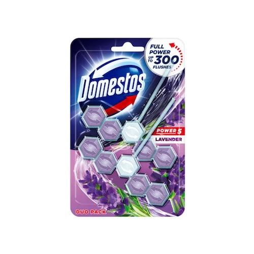 Domestos Power 5 Toilet Flush Lavender Duo Pack 55 g x2