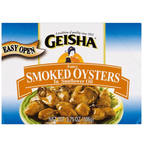 Geisha Fancy Smoked Oysters In Sunflower Oil 106 g