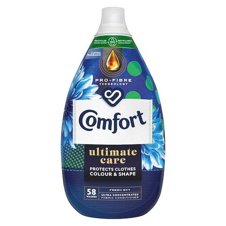 Comfort Ultimate Care Fabric Conditioner Fresh Sky 58 Washes 870 ml