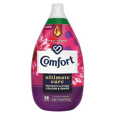 Comfort Ultimate Care Fabric Conditioner Fuchsia Passion 58 Washes 870 ml