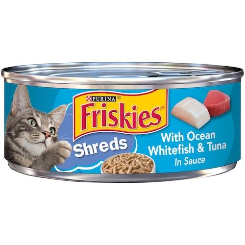 Purina Friskies Shreds With Ocean Whitefish & Tuna In Sauce 156 g