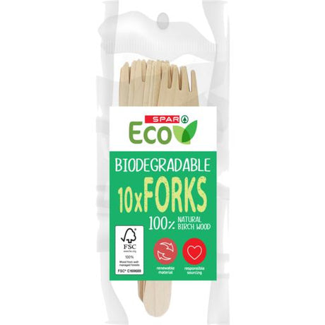 Spar Eco Biodegradable Forks x10