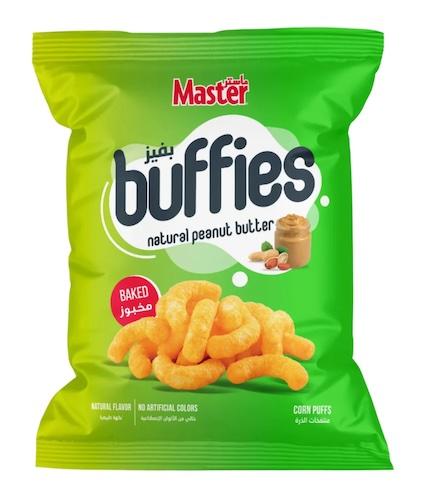 Master Buffies Natural Peanut Butter Baked Corn Puffs 70 g