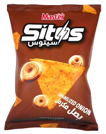 Master Sitos Caramelized Onion Tortilla Chips 60 g