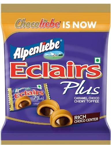 Alpenliebe Eclairs Chocolate Center Chewy Candy 3.5 g x50