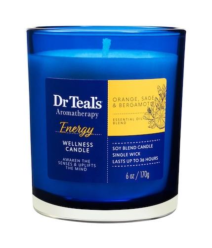 Dr Teal's Aromatherapy Energy Wellness Candle Orange, Sage & Bergamot 170 g