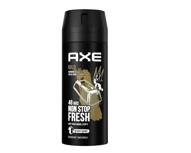 Axe Deodorant Body Spray Gold Oud Wood & Fresh Vanilla Scent 150 ml