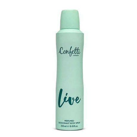 Confetti London Perfumed Deodorant Body Spray Live 250 ml