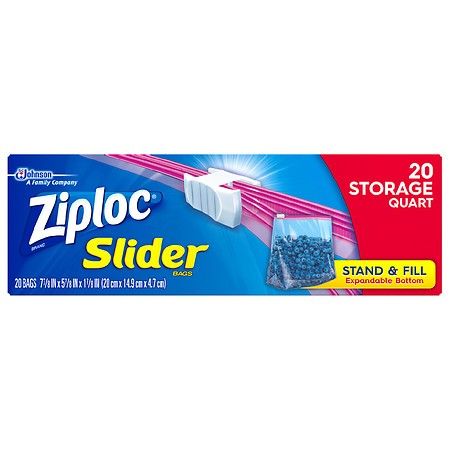 Ziploc Easy Open Tabs Storage Bags 2 Gallon x20