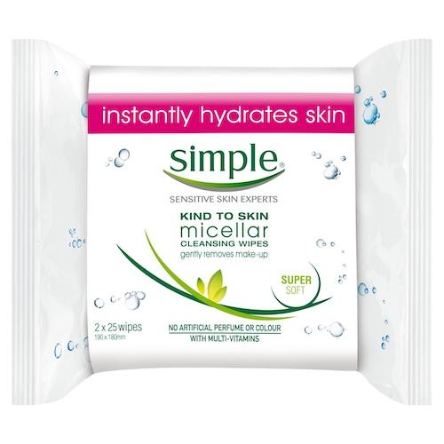 Simple Micellar Cleansing Wipes 180 mm x25