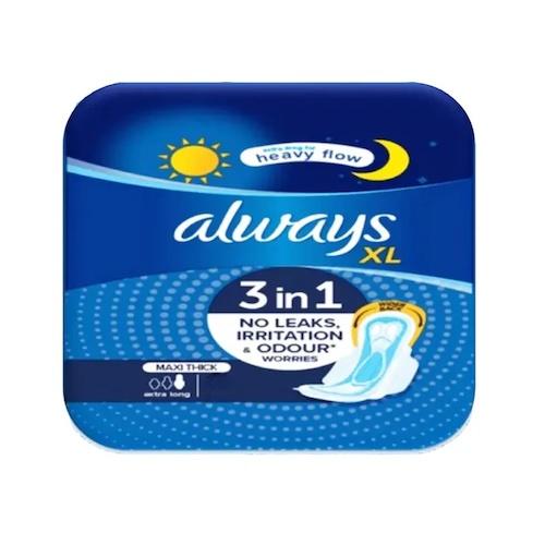 Always 3 in 1 Maxi Thick Sanitary Pads XL x14