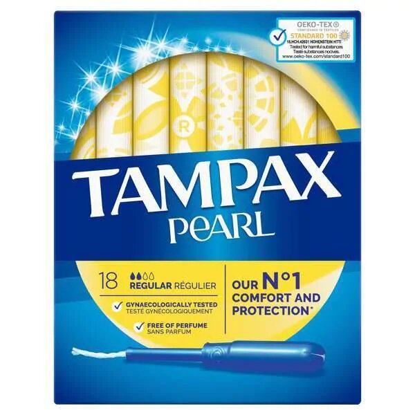 Tampax Pearl Regular Unscented x18