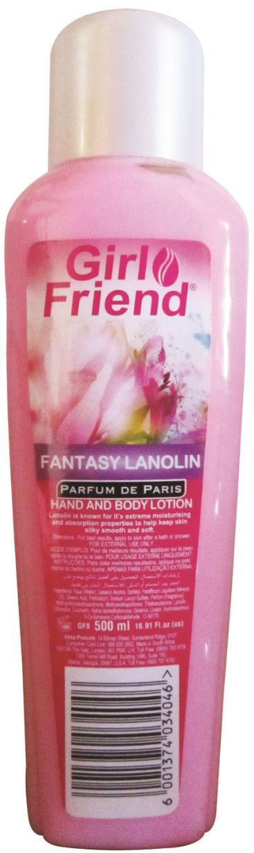 Girl Friend Hand & Body Lotion Fantasy Lanolin 1 L