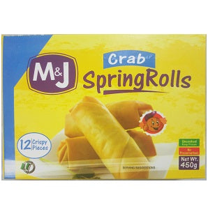 M & J Crab Spring Rolls 450 g x12