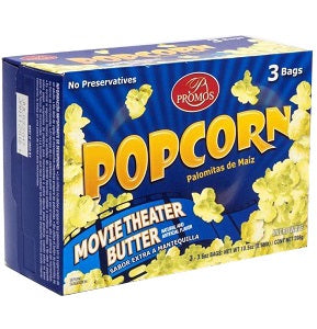 Buy Promos Microwave Popcorn Movie Theater Butter 298 g 3 Bags in Nigeria, Popcorn