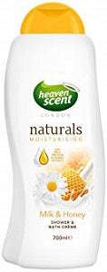 Heaven Scent Naturals Shower & Bath Cream With Moisturising Milk & Honey 700 ml