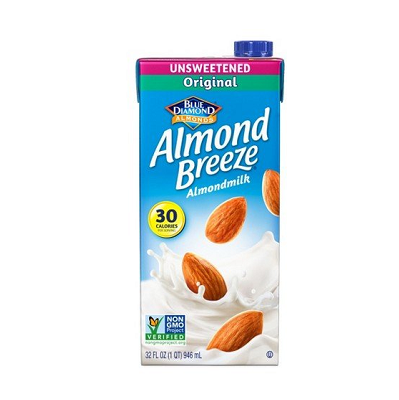 Blue Diamond Almond Breeze Dairy Free Almond Milk Unsweetened 946 ml