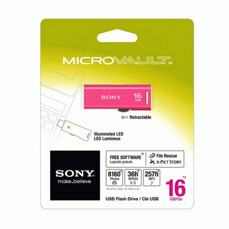 Sony MicroVault Slide Flash Drive 16 GB - Pink