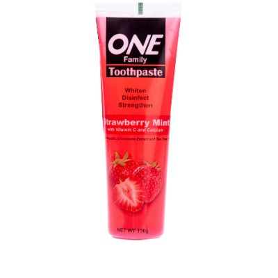 ONE Family Toothpaste Strawberry Mint With Vitamin C & Calcium 130 g