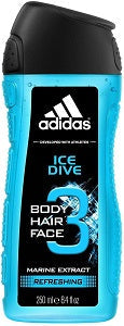 Adidas Shower Gel Ice Dive 3 in 1 Marine Extract 250 ml Supermart.ng