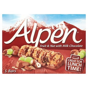 Alpen Energy Bars Fruit & Nut With Milk Chocolate 145 g x5 Supermart.ng