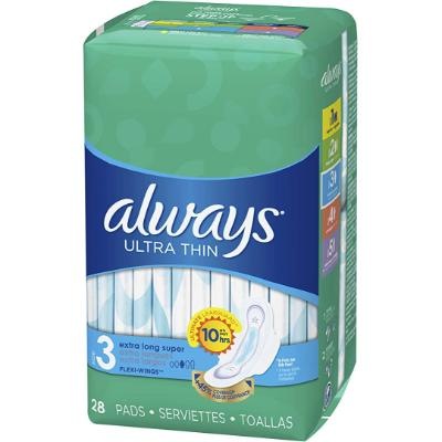 Always Ultra Thin Sanitary Pads Extra Long x28 Supermart.ng