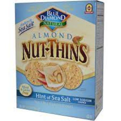 Blue Diamond Almond Nut Thins Almond & Rice Cracker Snacks Hint Of Sea Salt 120 g