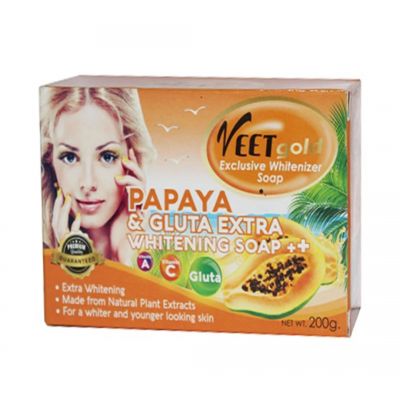 Veet Gold Papaya & Gluta Extra Whitening Soap 200 g