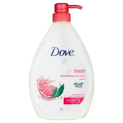 Dove Body Wash Go Fresh With Pomegranate & Lemon Verbena Revive 1 L
