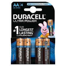 Duracell Ultra Power Battery With Power Check AA MX1500 x4